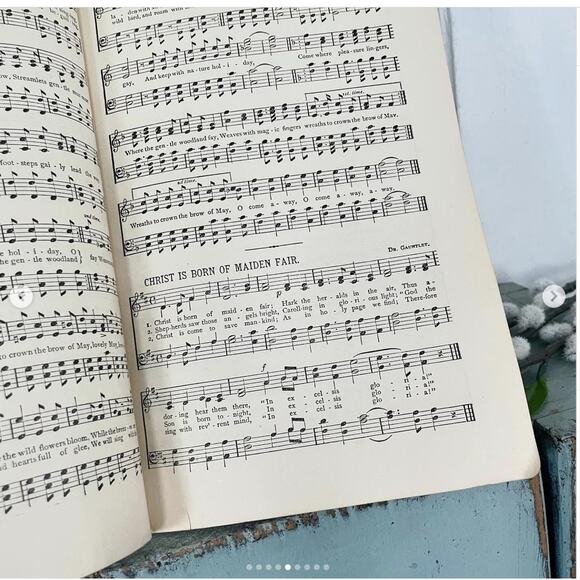 Antique 1907 Shabby Well-Loved American Flag Soft Cover Songbook Religious Hymns - Picture 5 of 9